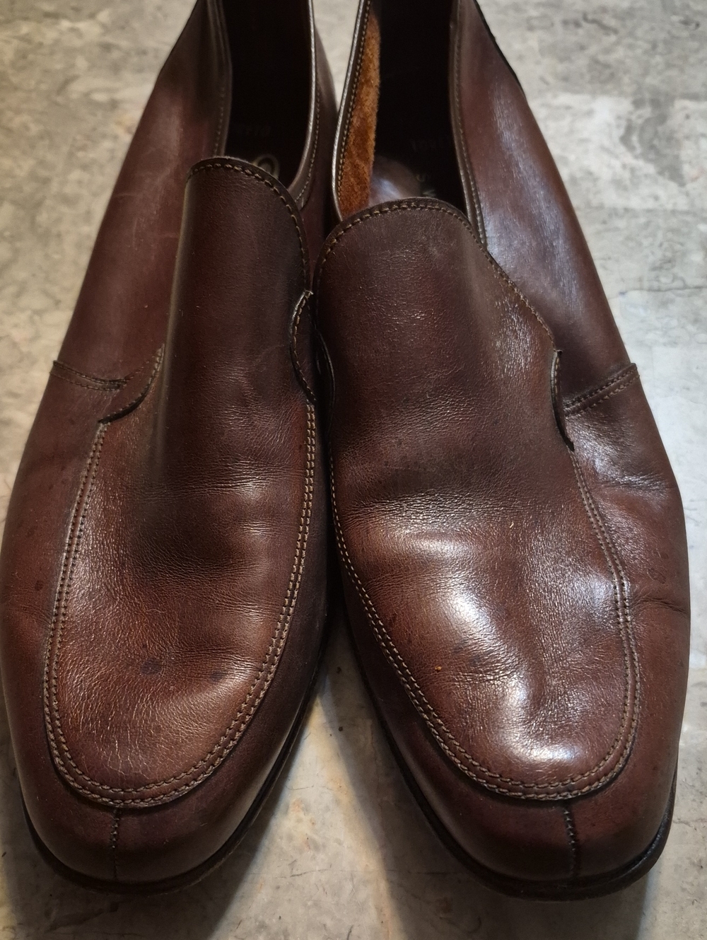 Classic Men’s Slip-On Leather Loafers - Brown